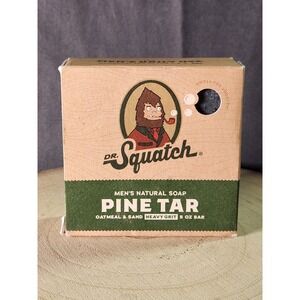 Dr. Squatch Pine Tar Bar Soap Oatmeal & Sand Heavy‎ Grit 5 oz Men's Natural~NEW